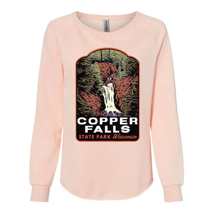 Copper Falls State Park Wisconsin Womens California Wash Sweatshirt