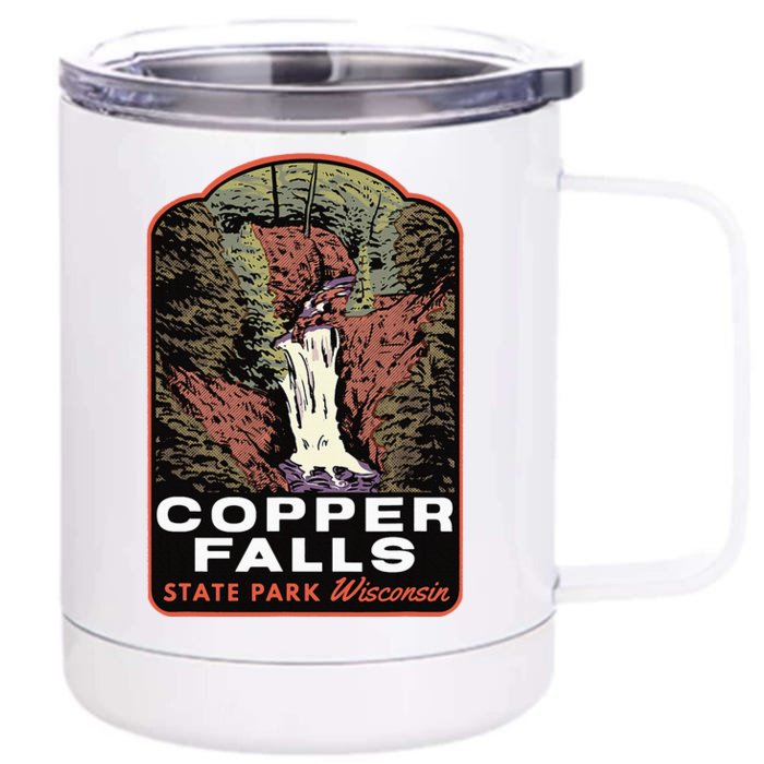 Copper Falls State Park Wisconsin Front & Back 12oz Stainless Steel Tumbler Cup