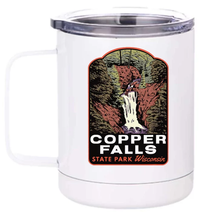 Copper Falls State Park Wisconsin Front & Back 12oz Stainless Steel Tumbler Cup