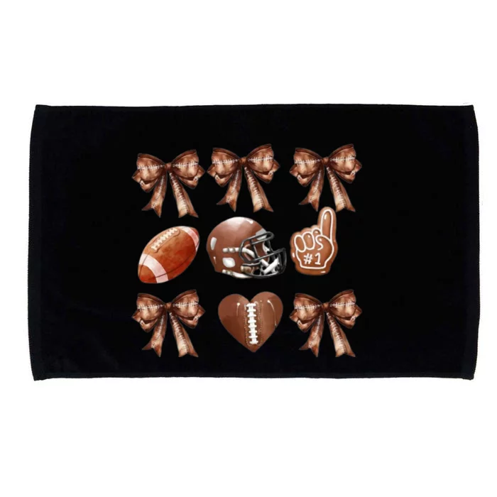 Coquette Football Sublimation Football Bow Microfiber Hand Towel