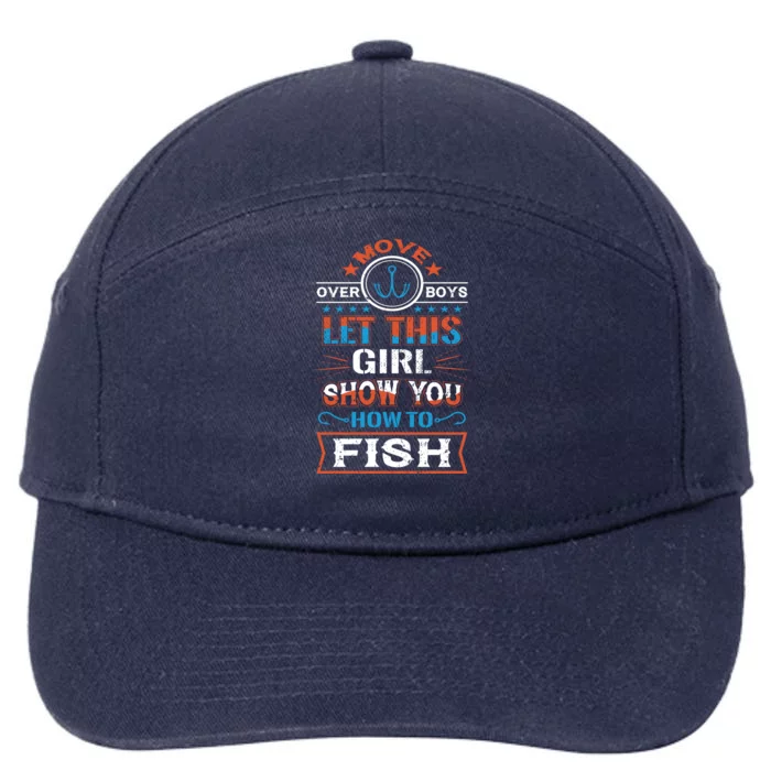 Cute Fisher Summer Family Vacation Camping Fishing Gift 7-Panel Snapback Hat