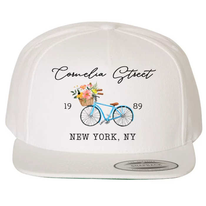 Cornelia Floral Street Bike New City York Wool Snapback Cap