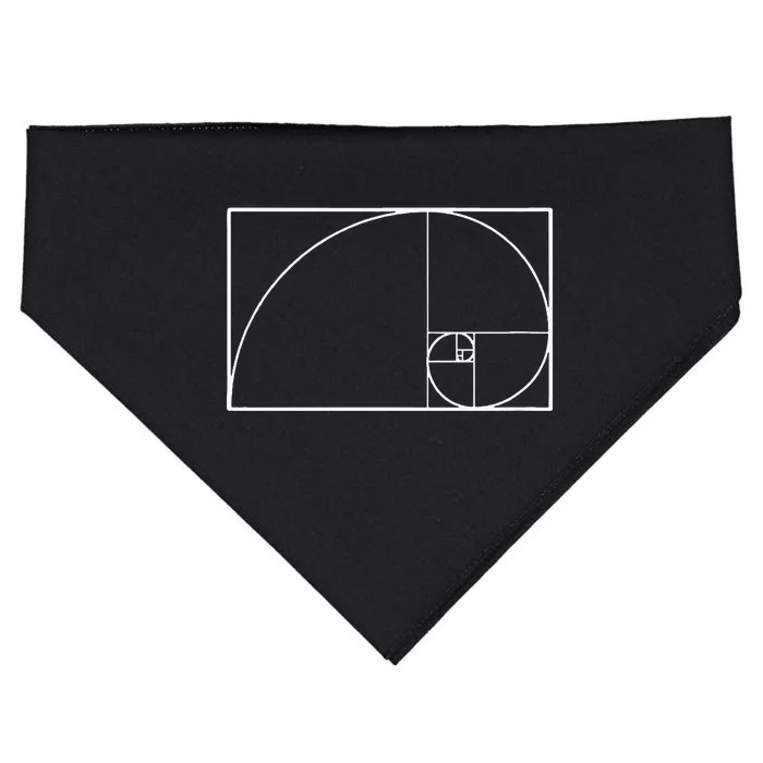 Cool Fibonacci Spiral Trendy Math Lover Science Teacher USA-Made Doggie Bandana