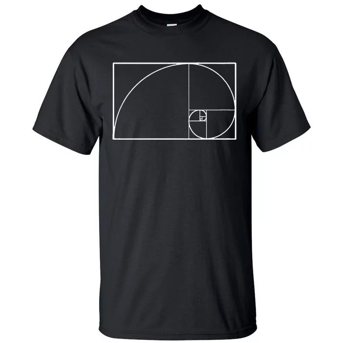 Cool Fibonacci Spiral Trendy Math Lover Science Teacher Tall T-Shirt