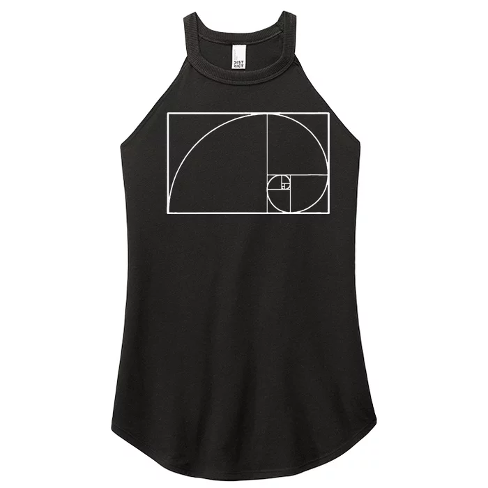 Cool Fibonacci Spiral Trendy Math Lover Science Teacher Women’s Perfect Tri Rocker Tank