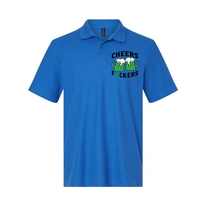 Cheers Fckers St Patricks Day Beer Ing Gift Softstyle Adult Sport Polo