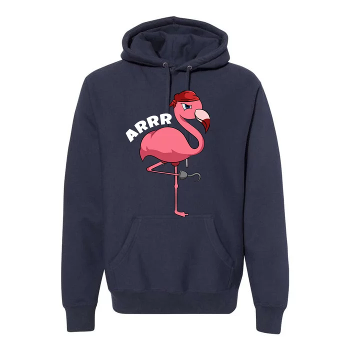 Caribbean Freebooter Sea Thief Girl Flamingo Pirate Premium Hoodie