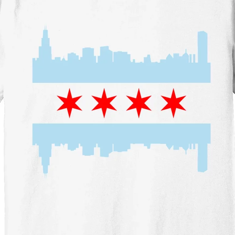 Chicago Flag Skyline Premium T-Shirt