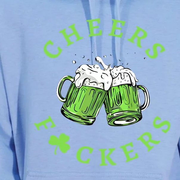 Cheers Fckers St Patricks Day Gift Unisex Surf Hoodie