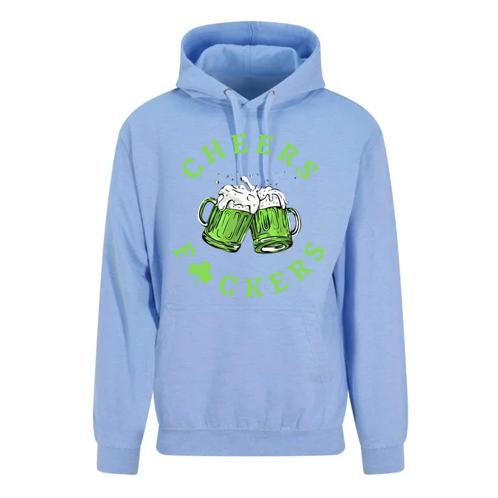 Cheers Fckers St Patricks Day Gift Unisex Surf Hoodie