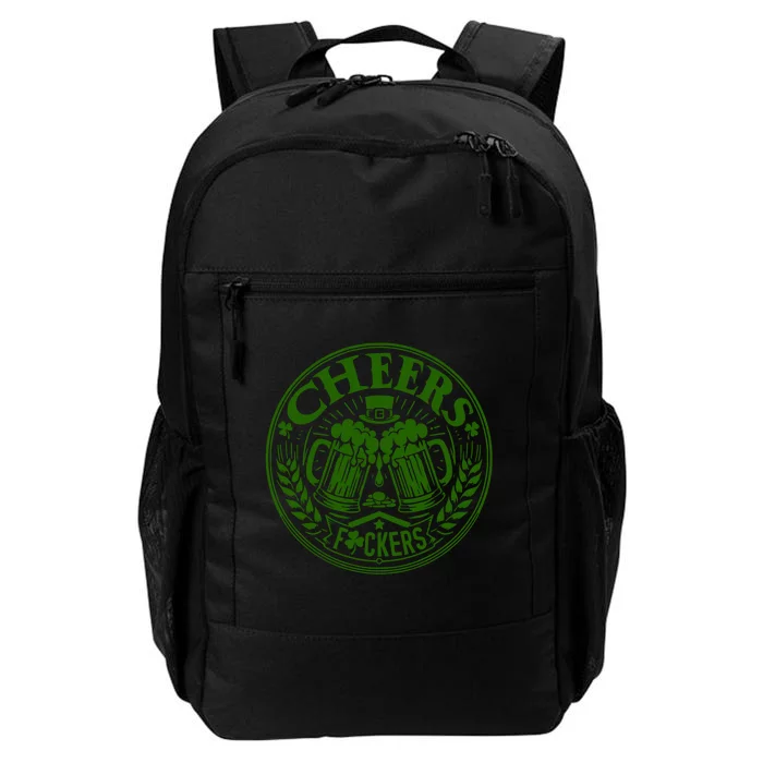 Cheers Fckers St Patricks Day MäNner Frauen Bier Trinken Gift Daily Commute Backpack