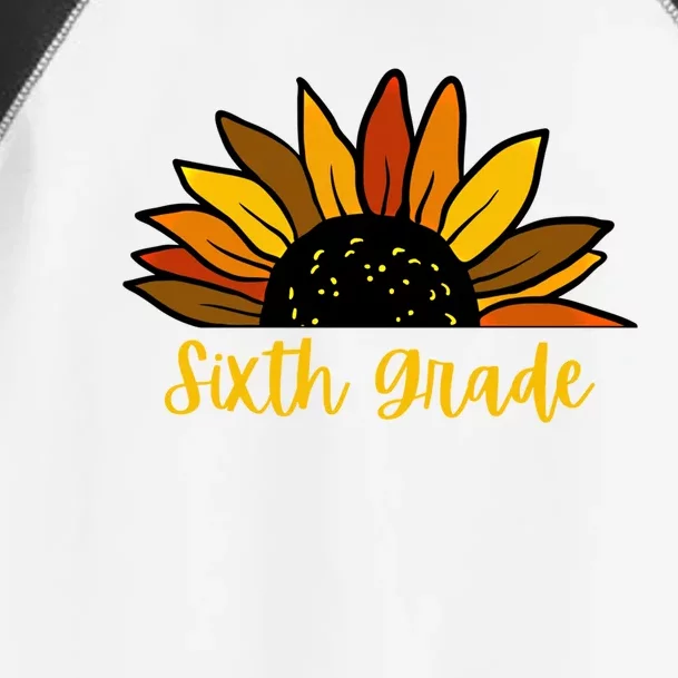 Cute Fall Sunflower Back To School Sixth Grade 6Th Grade Gift Toddler Fine Jersey T-Shirt