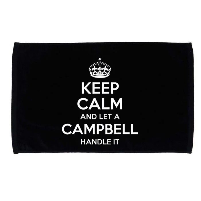 Campbell Funny Surname Family Tree Birthday Reunion Microfiber Hand Towel