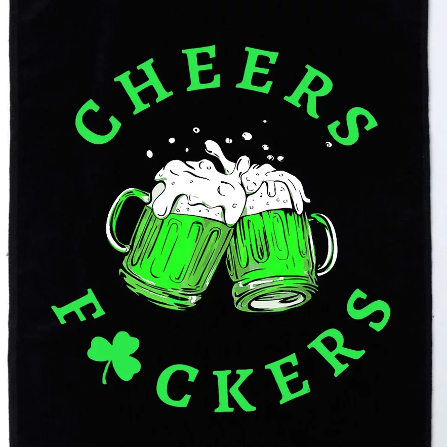 Cheers Fuckers St Patricks Day Beer Drinking Mugs Platinum Collection Golf Towel