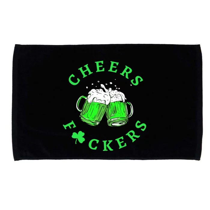 Cheers Fuckers St Patricks Day Beer Drinking Mugs Microfiber Hand Towel