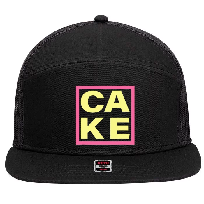 Cake Funny Sweet Baking Frosting 7 Panel Mesh Trucker Snapback Hat