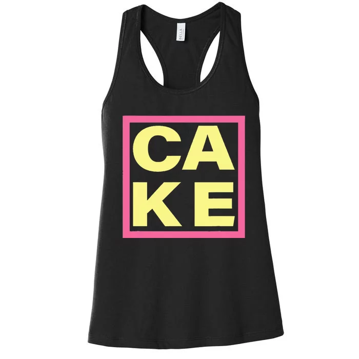 Cake Funny Sweet Baking Frosting Women's Racerback Tank