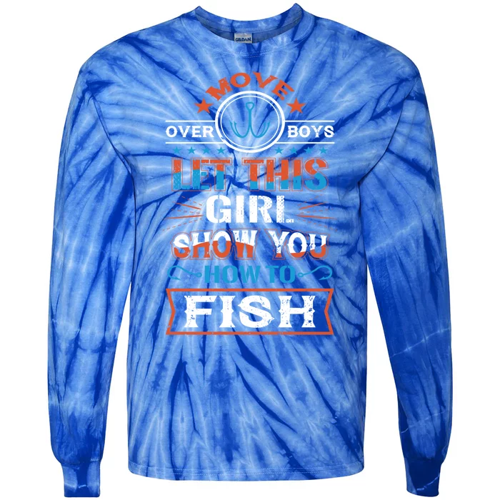 Cute Fisher Summer Family Vacation Camping Fishing Gift Tie-Dye Long Sleeve Shirt