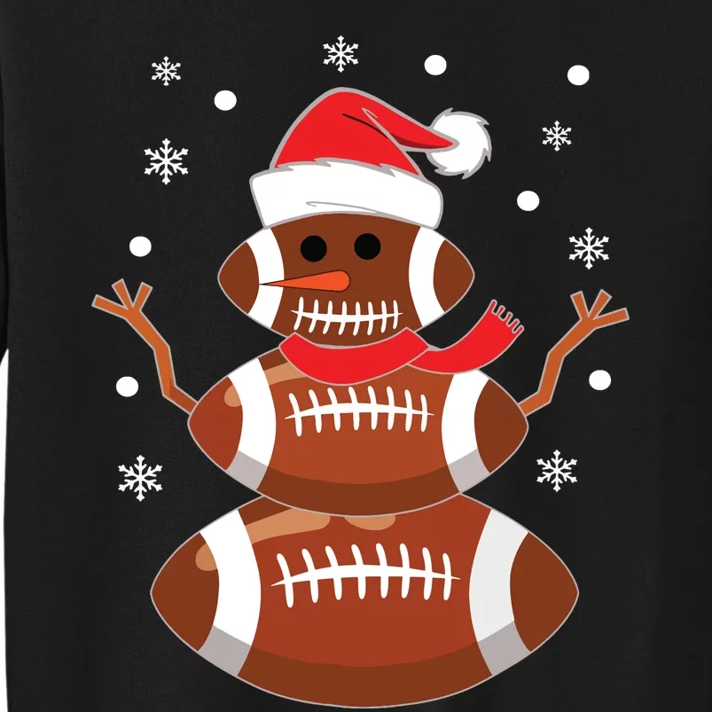 Christmas Football Snowman Kids Football Christmas Women Sweatshirt