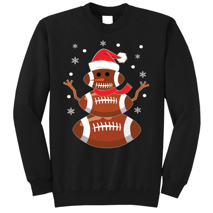 Christmas Football Snowman Kids Football Christmas Women Sweatshirt