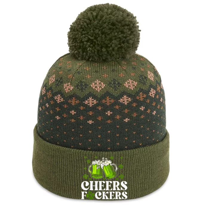 Cheers Fuckers St Patricks Day Funny Beer Drinking Mugs The Baniff Cuffed Pom Beanie