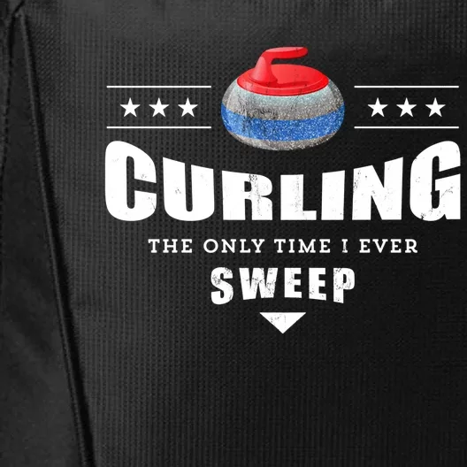 Curling Funny Sweep Curling Team Gift City Backpack