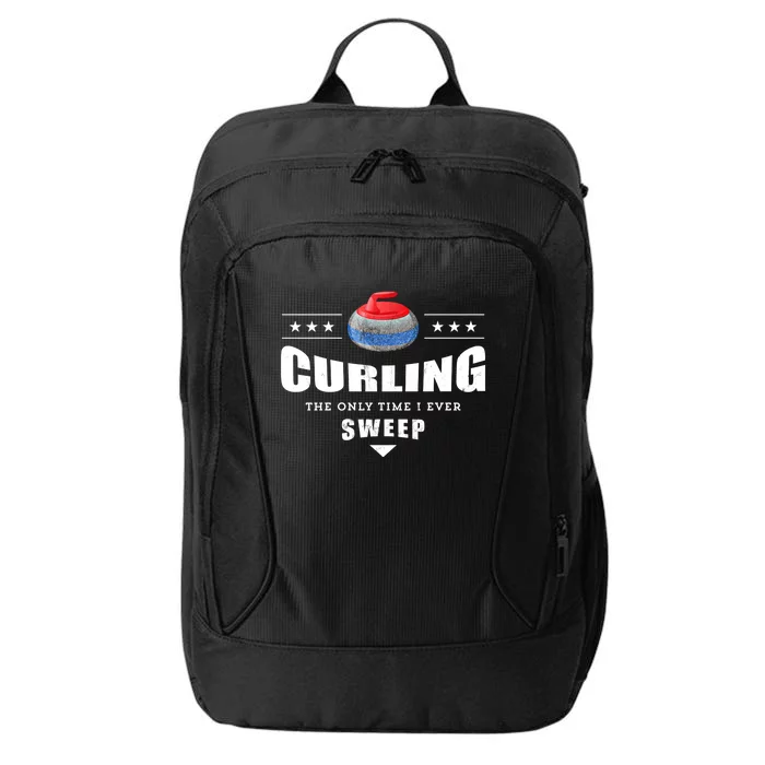 Curling Funny Sweep Curling Team Gift City Backpack