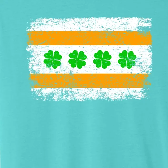 Chicago Flag Shamrock Irish St Patricks Day Matching Gift ChromaSoft Performance T-Shirt