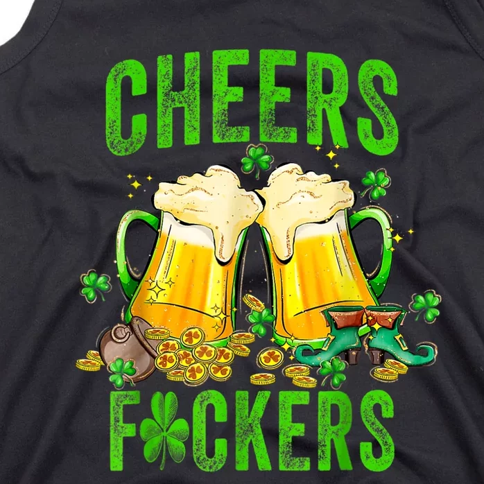 Cheers Fuckers St Patricks Day Men Women Beer Drinking Mugs Tank Top