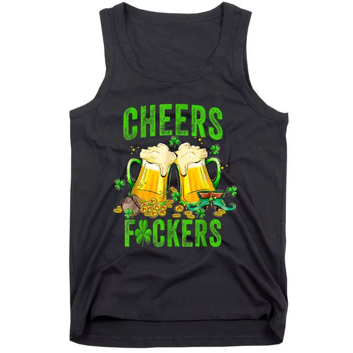 Cheers Fuckers St Patricks Day Men Women Beer Drinking Mugs Tank Top