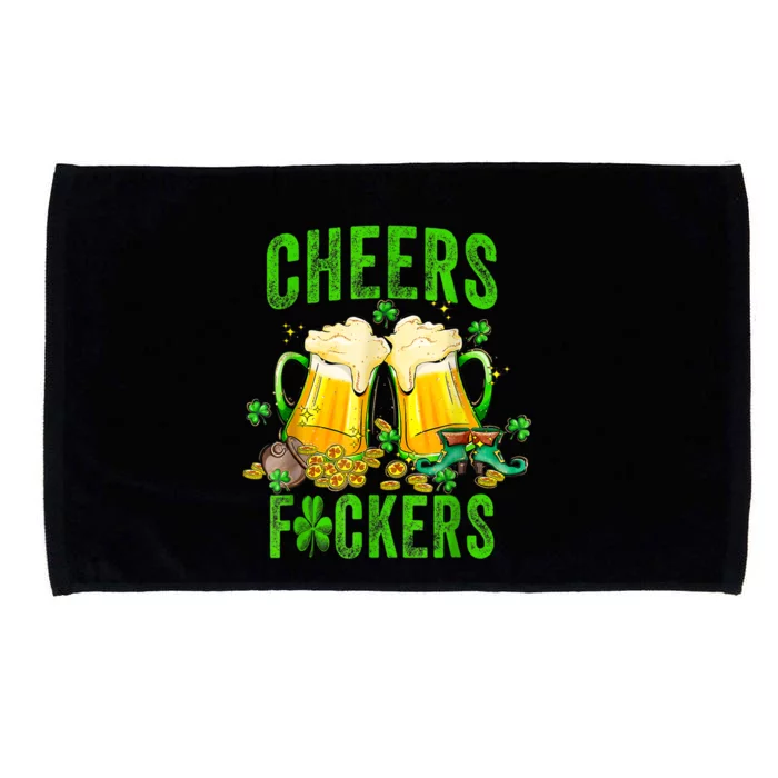 Cheers Fuckers St Patricks Day Men Women Beer Drinking Mugs Microfiber Hand Towel