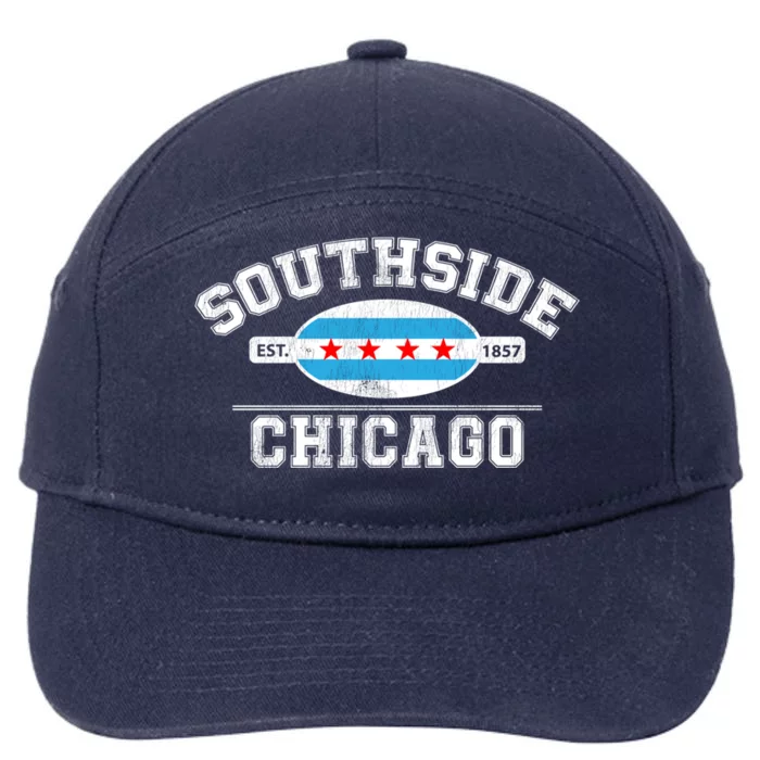 Chicago Flaggift Southside Chicagogift City Of Chicago Flag Meaningful Gift 7-Panel Snapback Hat