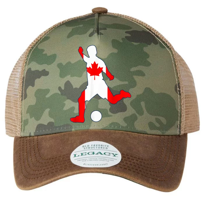 Canada Flag Soccer Player Canadian Pride Legacy Tie Dye Trucker Hat