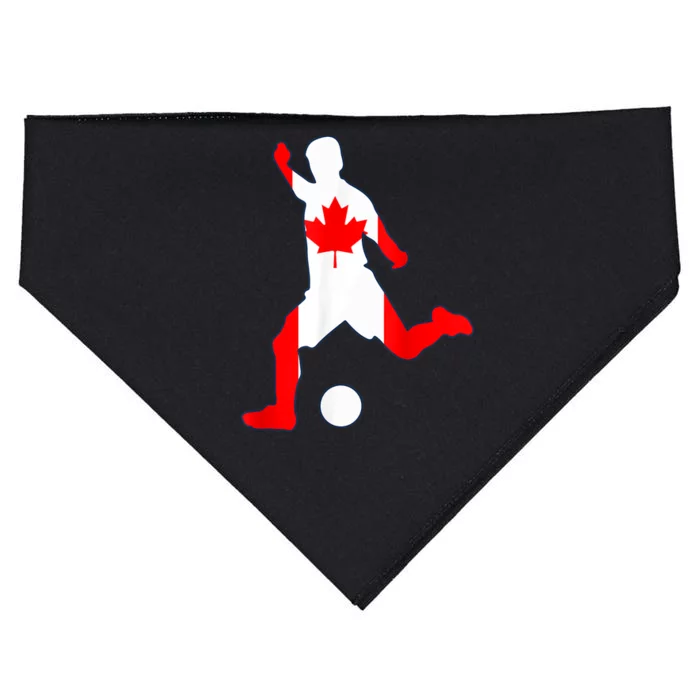 Canada Flag Soccer Player Canadian Pride USA-Made Doggie Bandana