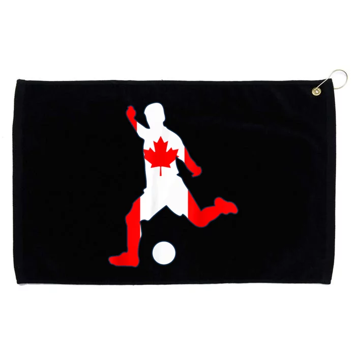 Canada Flag Soccer Player Canadian Pride Grommeted Golf Towel