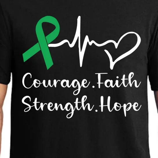 Courage Faith Strength Hope Ney Disease Awareness Support Great Gift Pajama Set