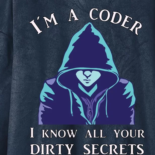 Coder For Software Developer And Software Engineer Meaningful Gift Hooded Wearable Blanket