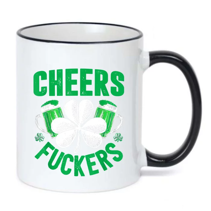 Cheers Fuckers St Patricks Day Funny Beer Drinking Mugs Black Color Changing Mug