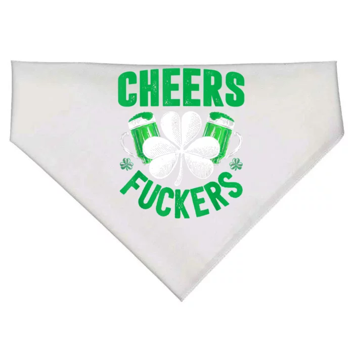 Cheers Fuckers St Patricks Day Funny Beer Drinking Mugs USA-Made Doggie Bandana