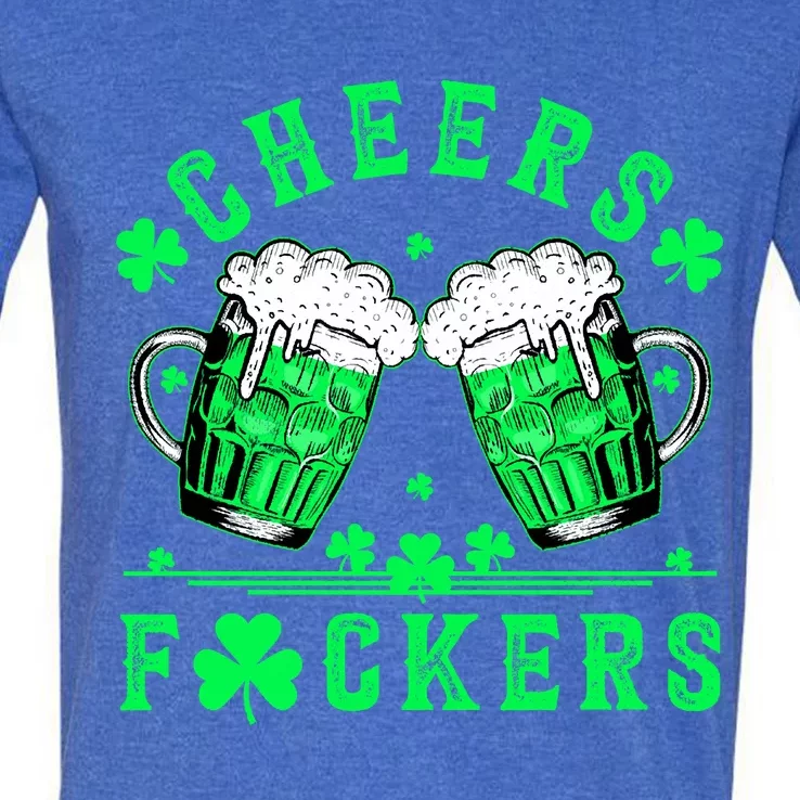 Cheers Fuckers St Patricks Day Funny Beer Drinking Mugs V-Neck T-Shirt