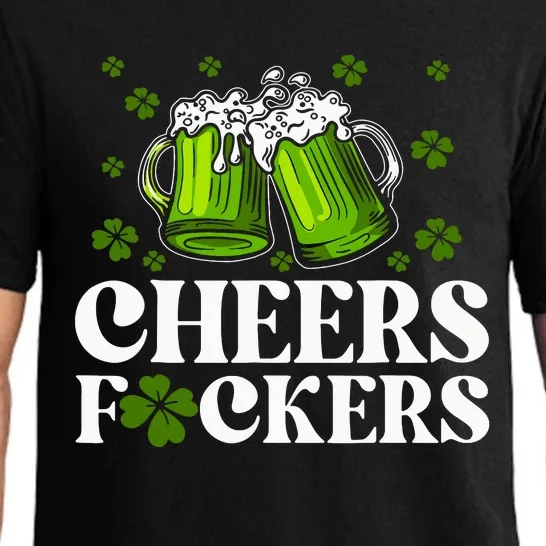 Cheers Fuckers St Patricks Day Funny Beer Drinking Mugs Pajama Set