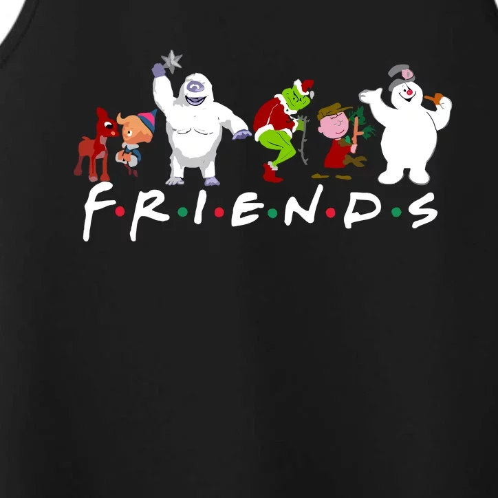 Christmas Friends Santa Rudolph Snowman Family Xmas Performance Tank