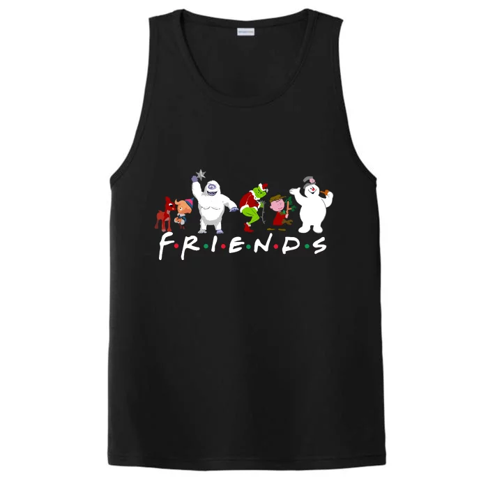 Christmas Friends Santa Rudolph Snowman Family Xmas Performance Tank