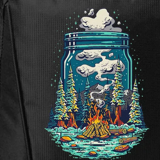 Camping Forest Smoke City Backpack