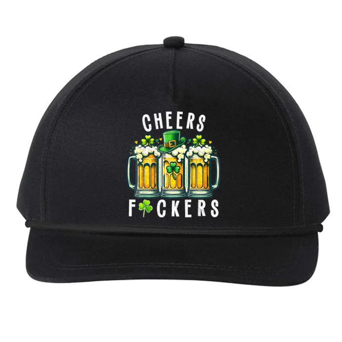 Cheers Fuckers St Patricks Day Funny Beer Drinking Mugs Snapback Five-Panel Rope Hat