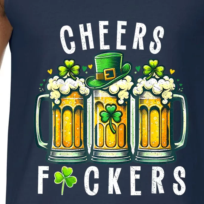 Cheers Fuckers St Patricks Day Funny Beer Drinking Mugs Comfort Colors® Tank Top