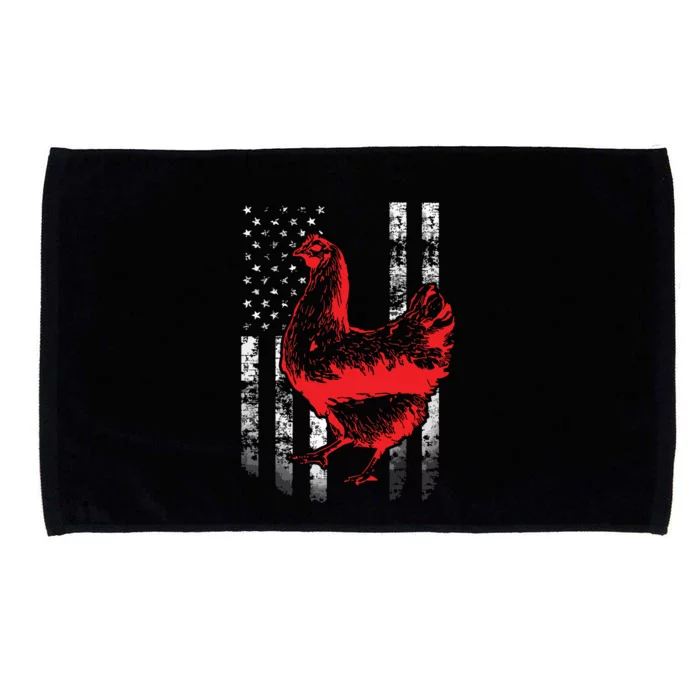 Chicken Farmer Shirts Cool Chicken Flag Microfiber Hand Towel