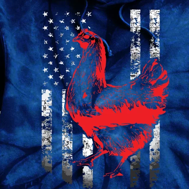 Chicken Farmer Shirts Cool Chicken Flag Tie Dye Hoodie