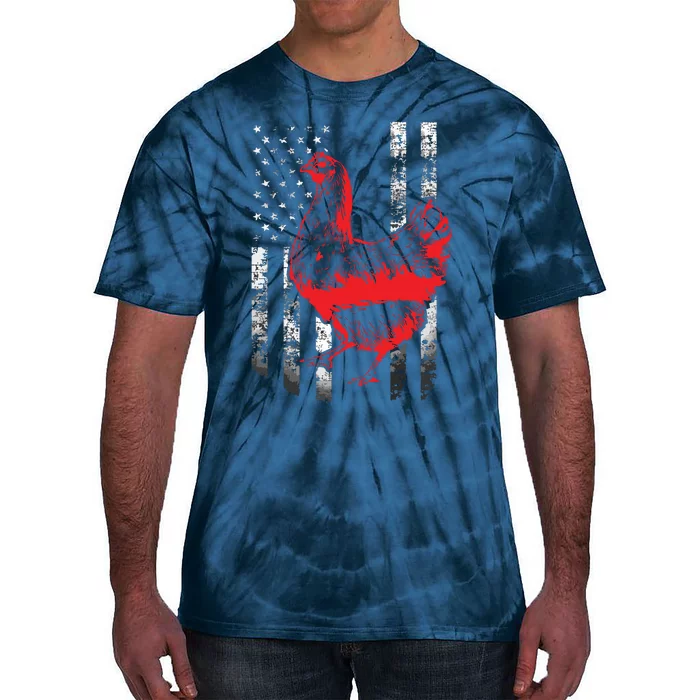 Chicken Farmer Shirts Cool Chicken Flag Tie-Dye T-Shirt