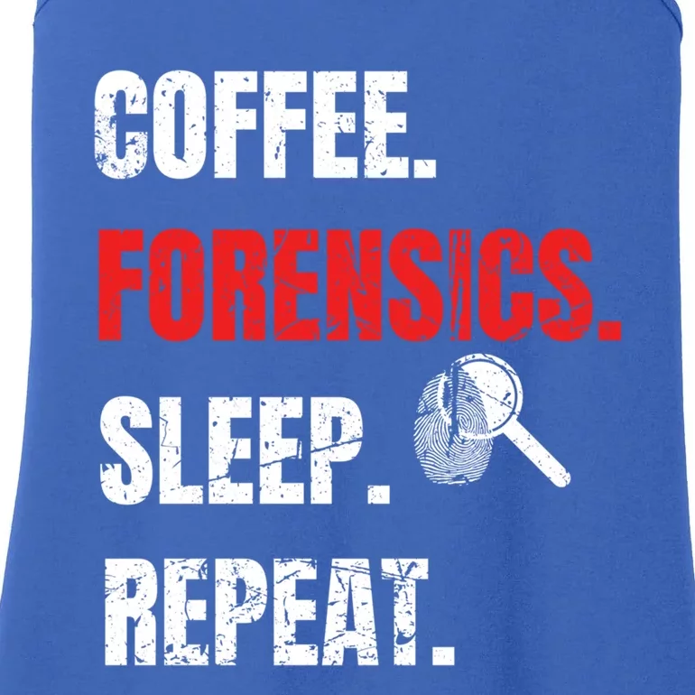 Coffee Forensics Sleep Repeat Forensic Science Funny Gift Funny Gift Ladies Essential Tank